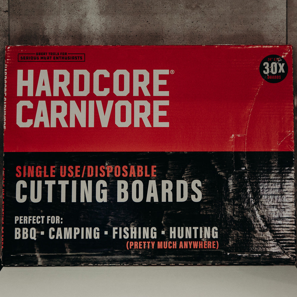 Hardcore Carnivore Disposable Cutting Board Pk 30