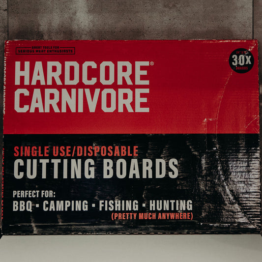Hardcore Carnivore Disposable Cutting Board Pk 30